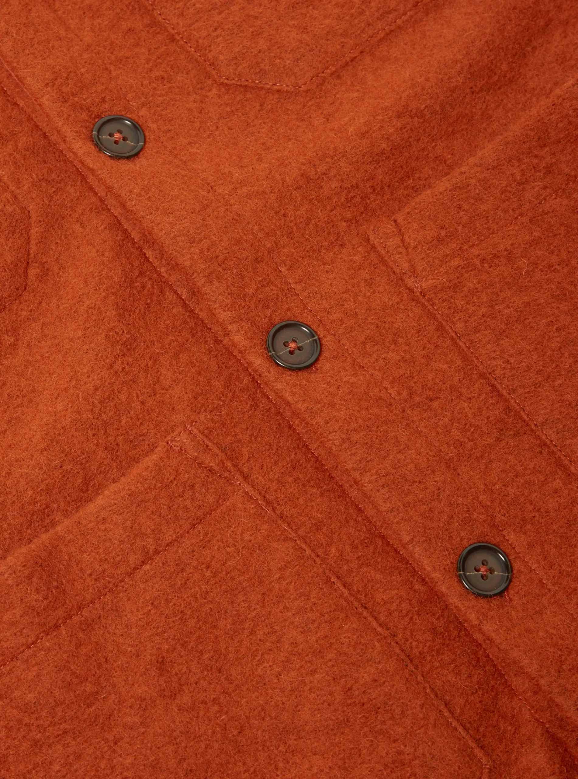 Best Sale Cardigan In Orange Wool Fleece Men Fleece.