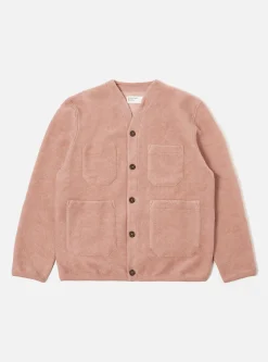 Hot Cardigan In Pink Wool Fleece Men Fleece.