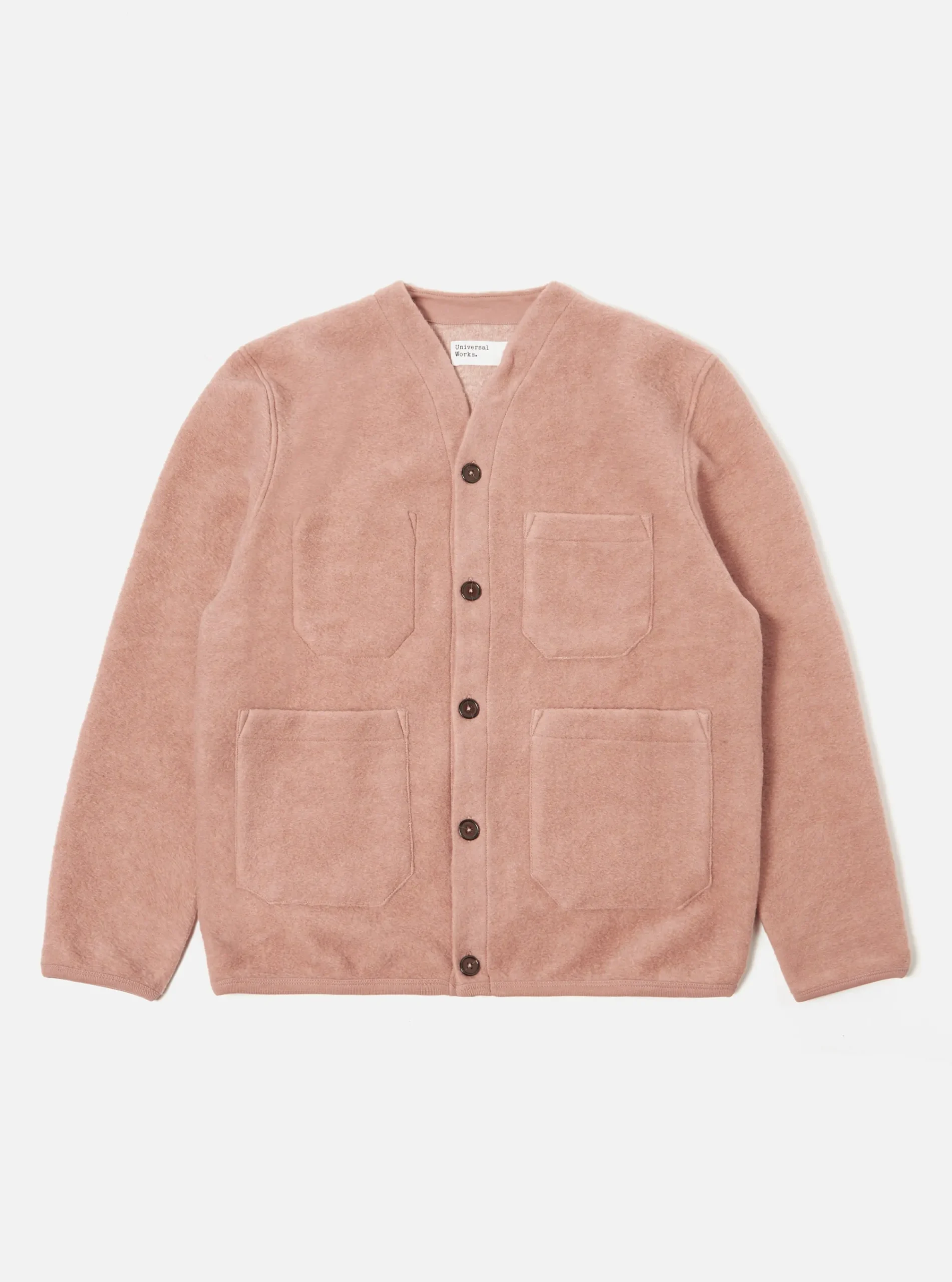 Hot Cardigan In Pink Wool Fleece Men Fleece.