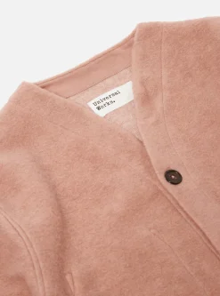 Hot Cardigan In Pink Wool Fleece Men Fleece.