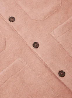 Hot Cardigan In Pink Wool Fleece Men Fleece.