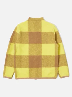 Sale Cardigan In Sand/Yellow Studio Check Fleece Men Fleece.