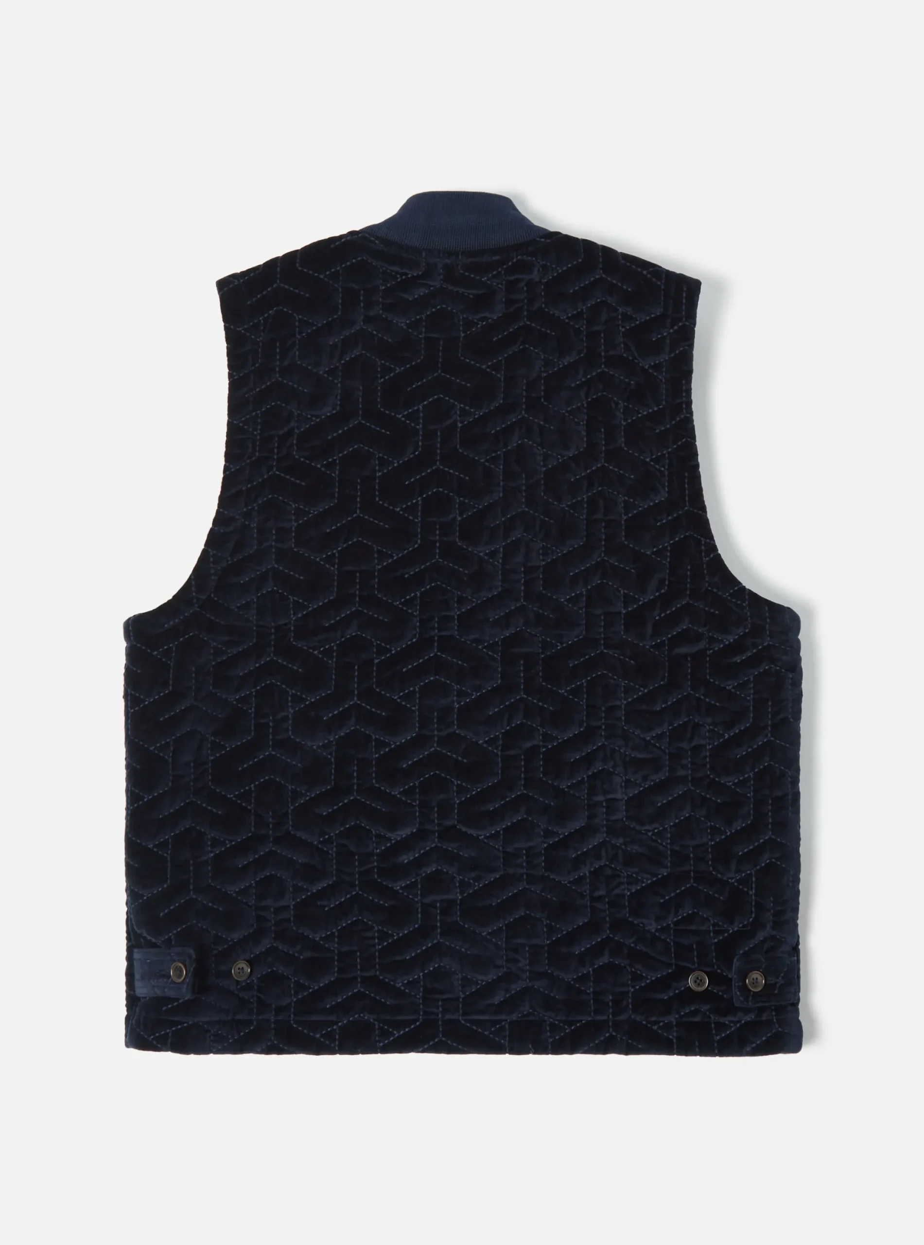 Sale Carlton Gilet In Midnight Velveteen Men Waistcoats & Gilets.