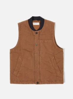 Online Carlton Gilet In Brown Marl Twill Men Waistcoats & Gilets.