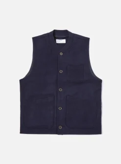 Sale Chore Waistcoat In Navy Mowbray Men Waistcoats & Gilets.