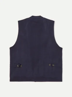 Sale Chore Waistcoat In Navy Mowbray Men Waistcoats & Gilets.