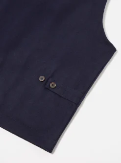 Sale Chore Waistcoat In Navy Mowbray Men Waistcoats & Gilets.