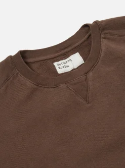Outlet Classic Crew Sweatshirt In Brown Dry Handle Brushback Men Tees & Sweats.