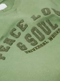 New Classic Crew Sweatshirt In Green Dry Brushback Pls Men Tees & Sweats.