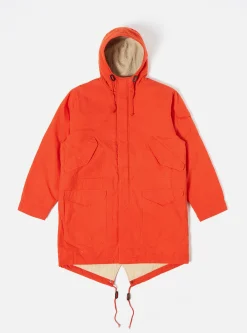 New Cold Weather Parka In Orange Scottish Wax Cotton Men Coats & Outerwear.