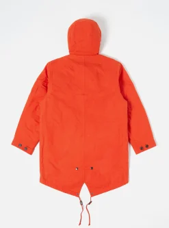 New Cold Weather Parka In Orange Scottish Wax Cotton Men Coats & Outerwear.