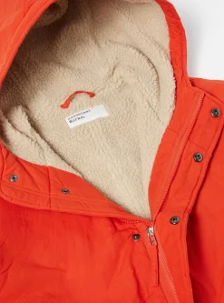 New Cold Weather Parka In Orange Scottish Wax Cotton Men Coats & Outerwear.