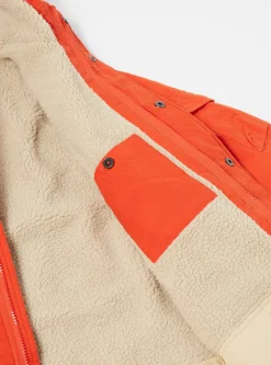 New Cold Weather Parka In Orange Scottish Wax Cotton Men Coats & Outerwear.