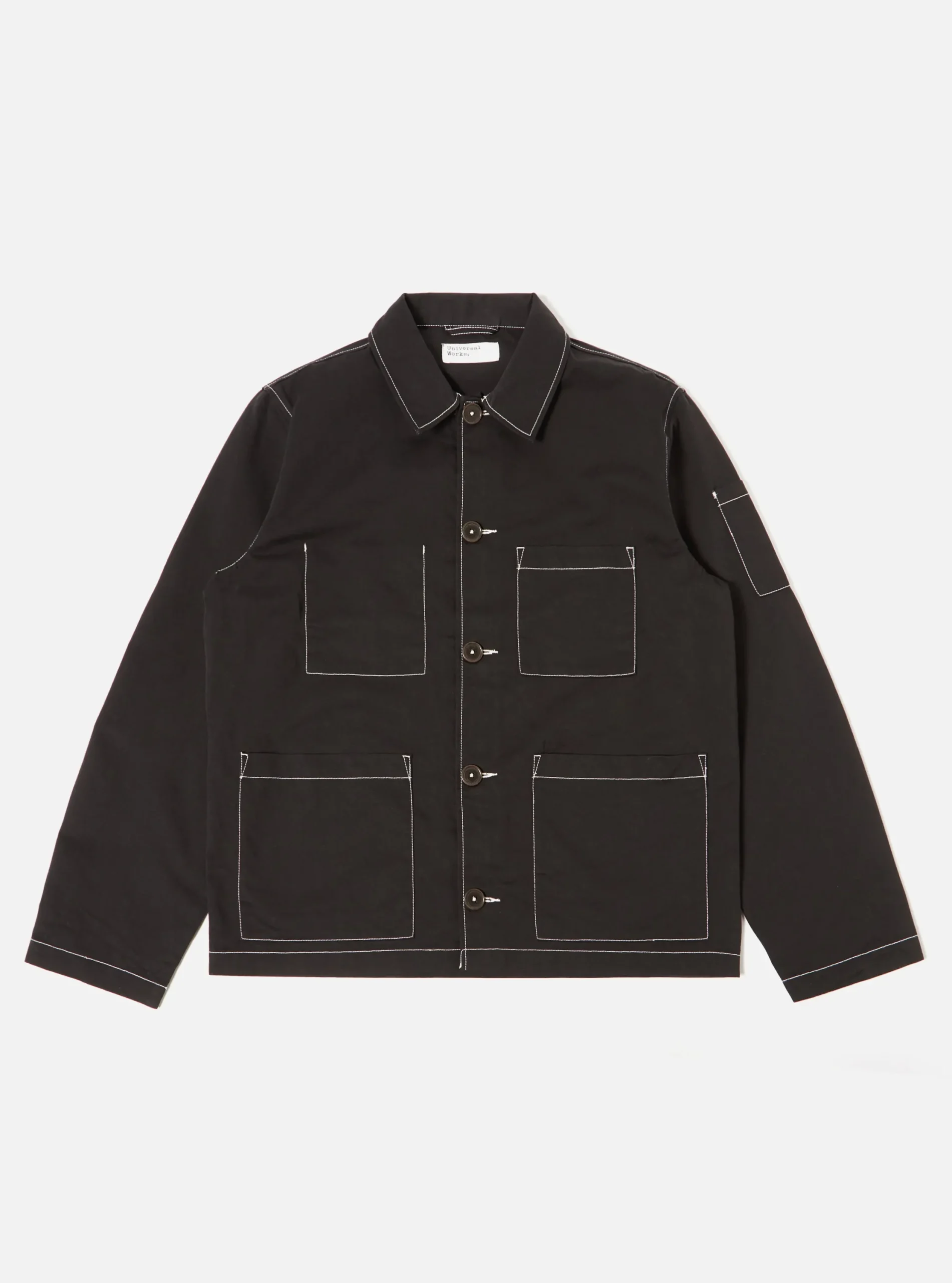 Clearance Coverall Jacket In Black Twill Men Jackets.
