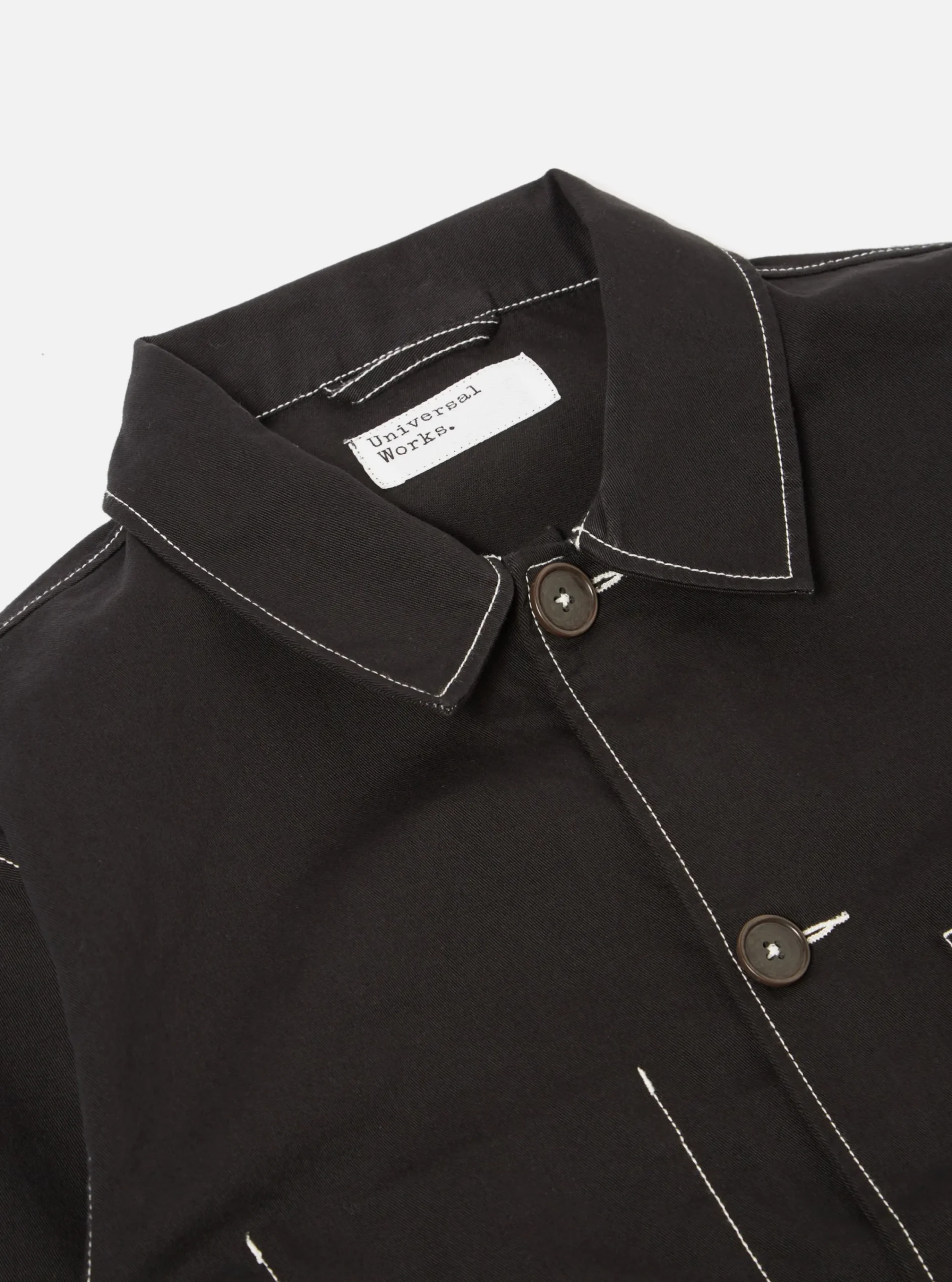Clearance Coverall Jacket In Black Twill Men Jackets.