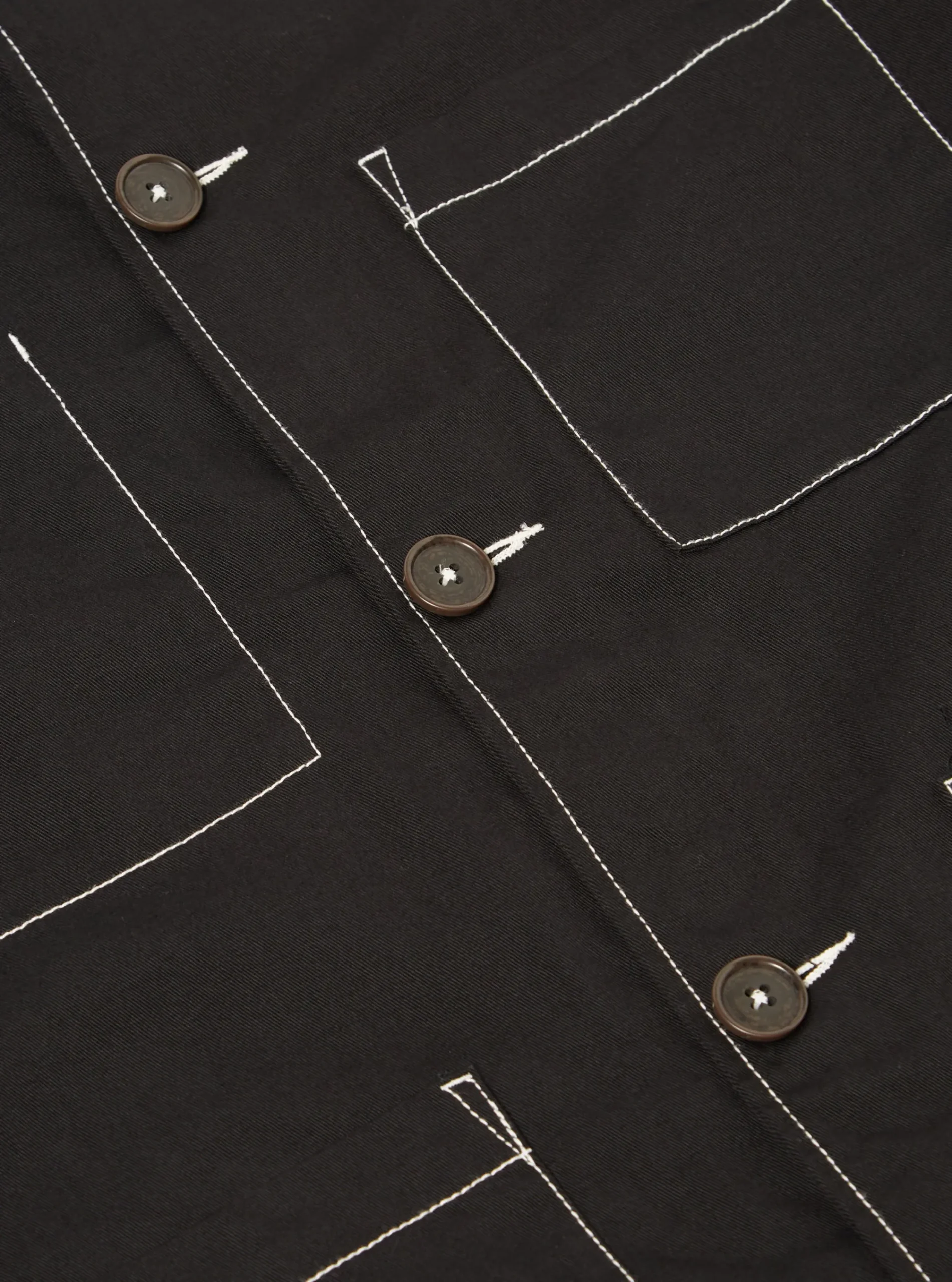 Clearance Coverall Jacket In Black Twill Men Jackets.