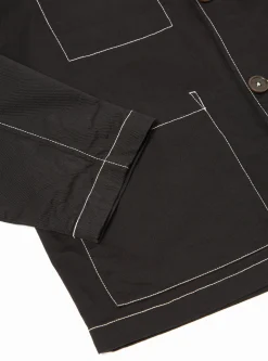 Clearance Coverall Jacket In Black Twill Men Jackets.
