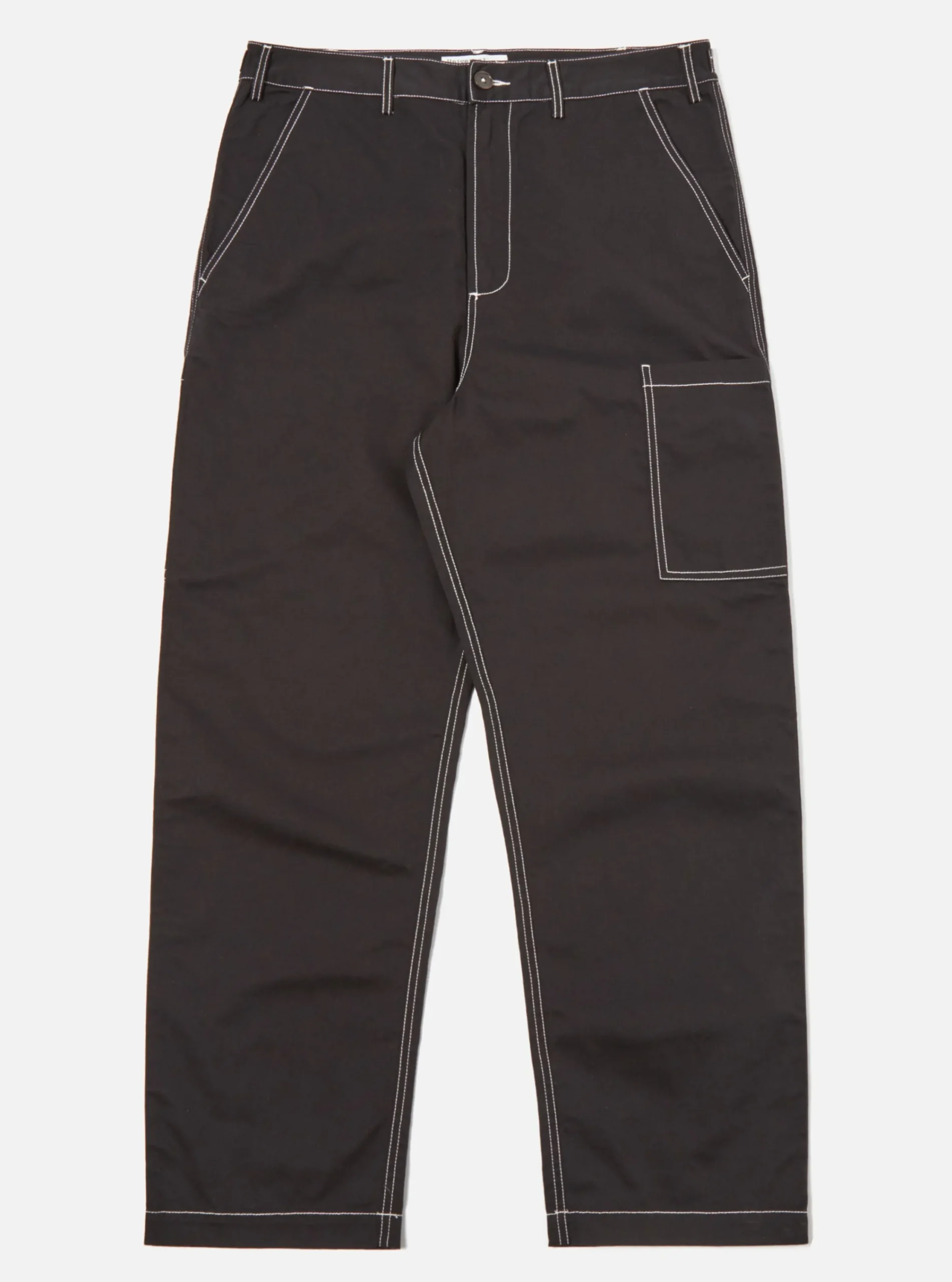 Fashion Coverall Pant In Black Twill Men Trousers.