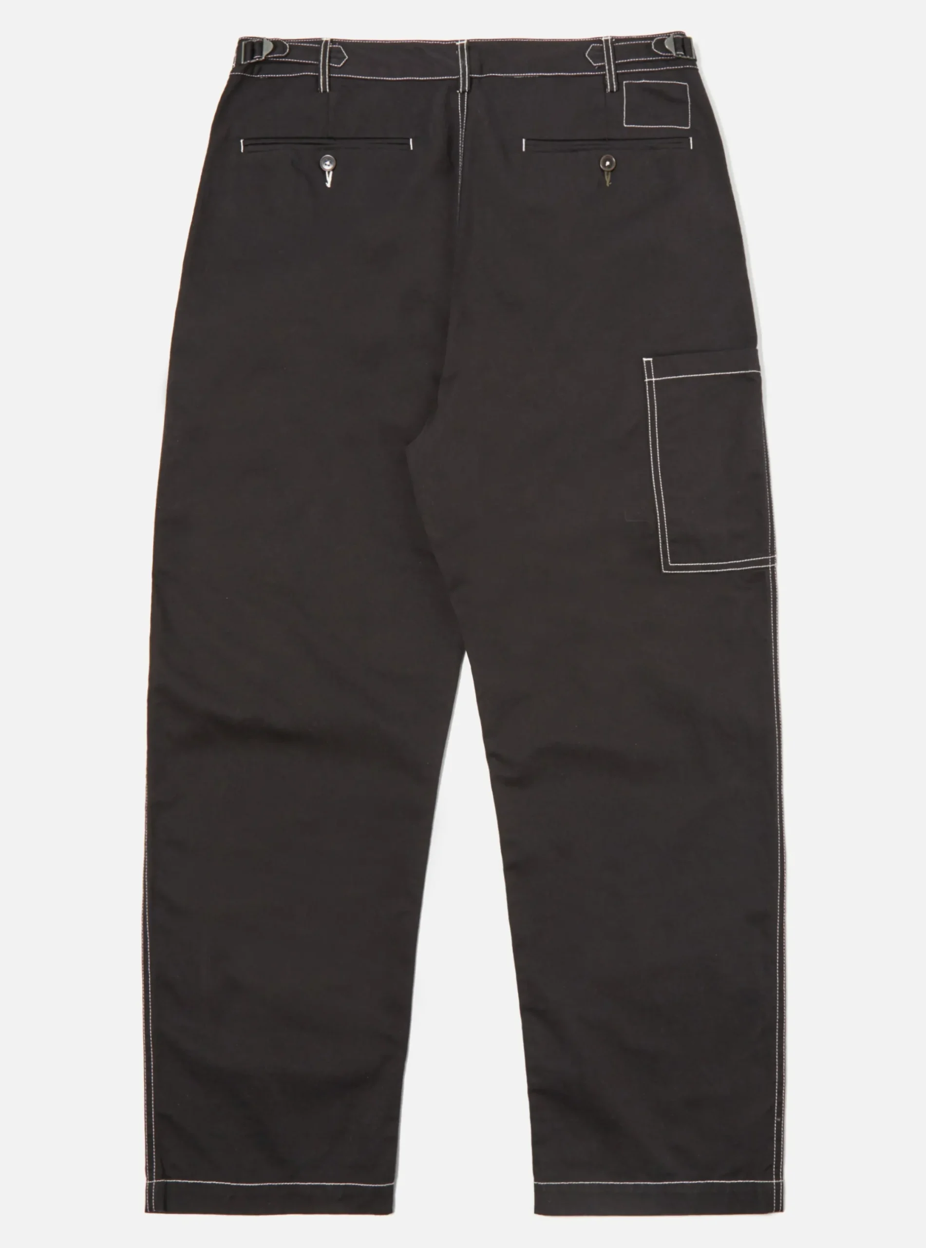 Fashion Coverall Pant In Black Twill Men Trousers.