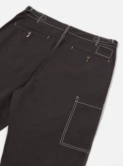 Fashion Coverall Pant In Black Twill Men Trousers.
