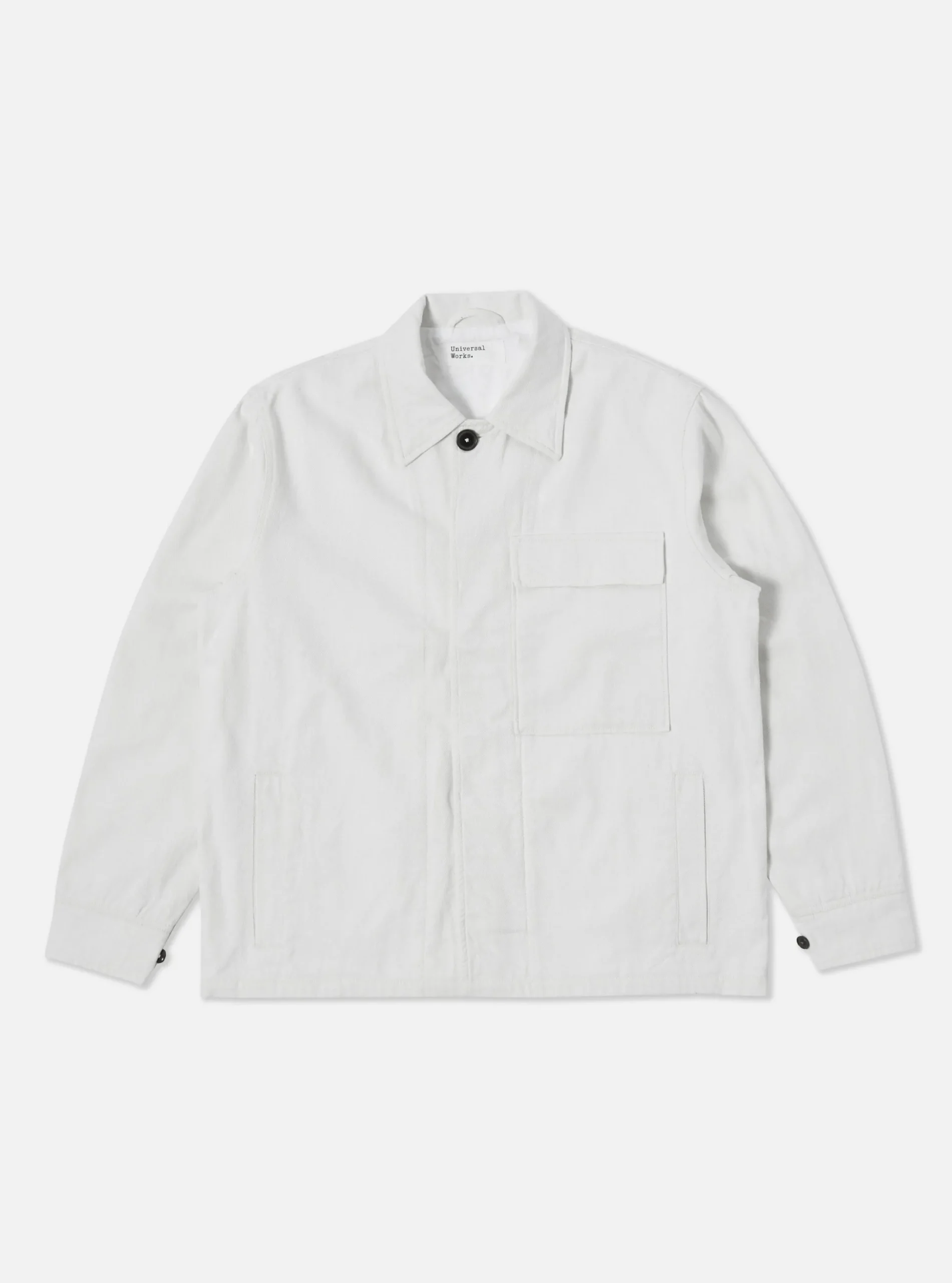Store Cruiser Jacket In White Winter Twill Men Jackets.