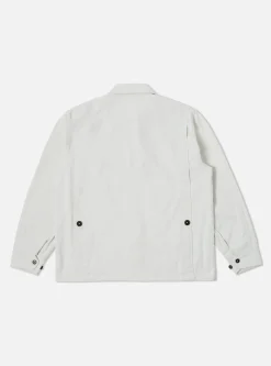 Store Cruiser Jacket In White Winter Twill Men Jackets.