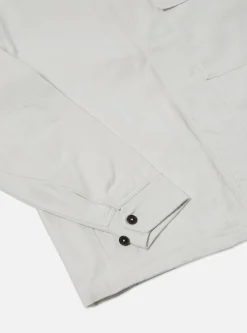 Store Cruiser Jacket In White Winter Twill Men Jackets.