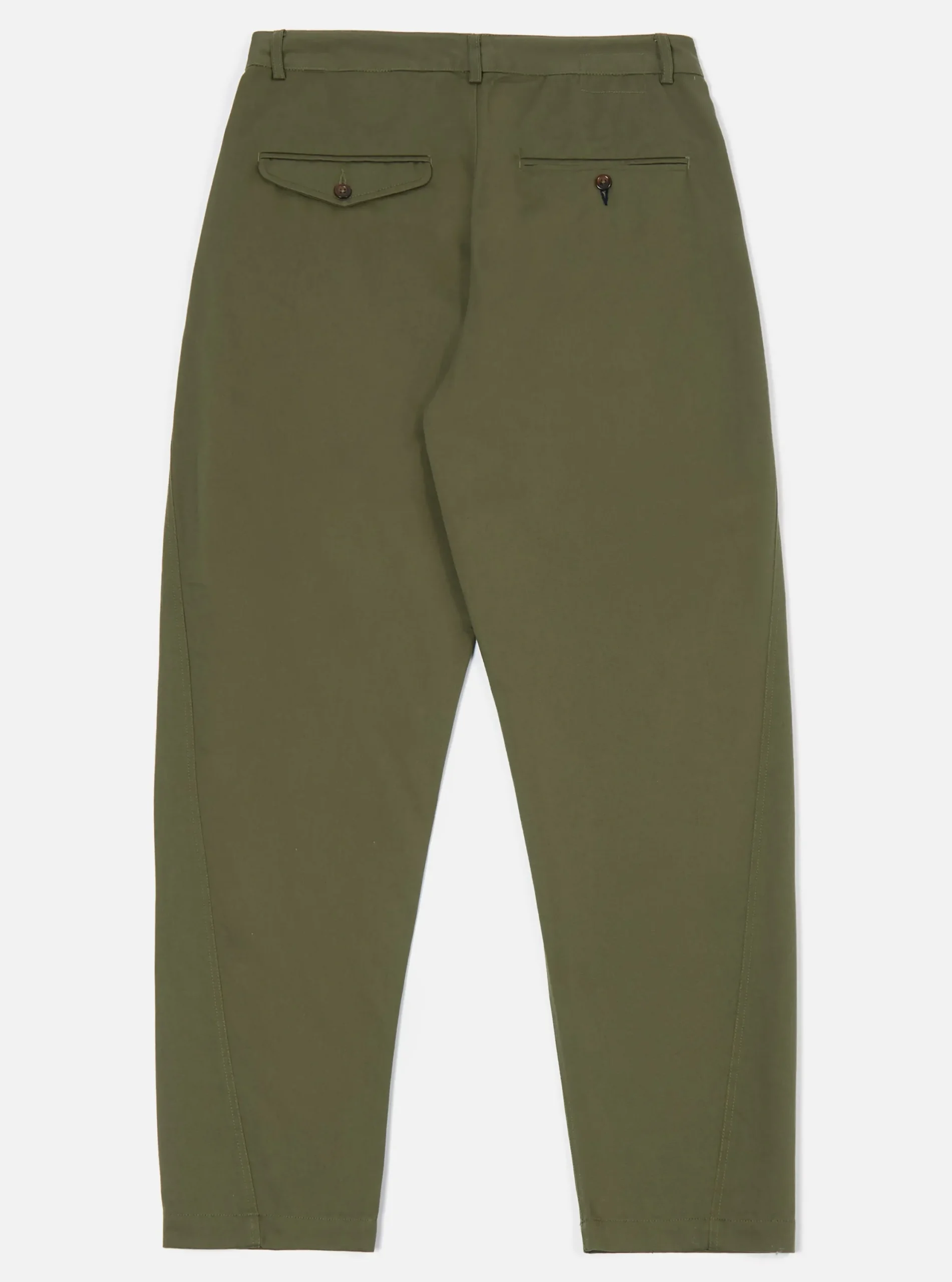 Shop Curved Pant In Light Olive Twill Men Suiting.