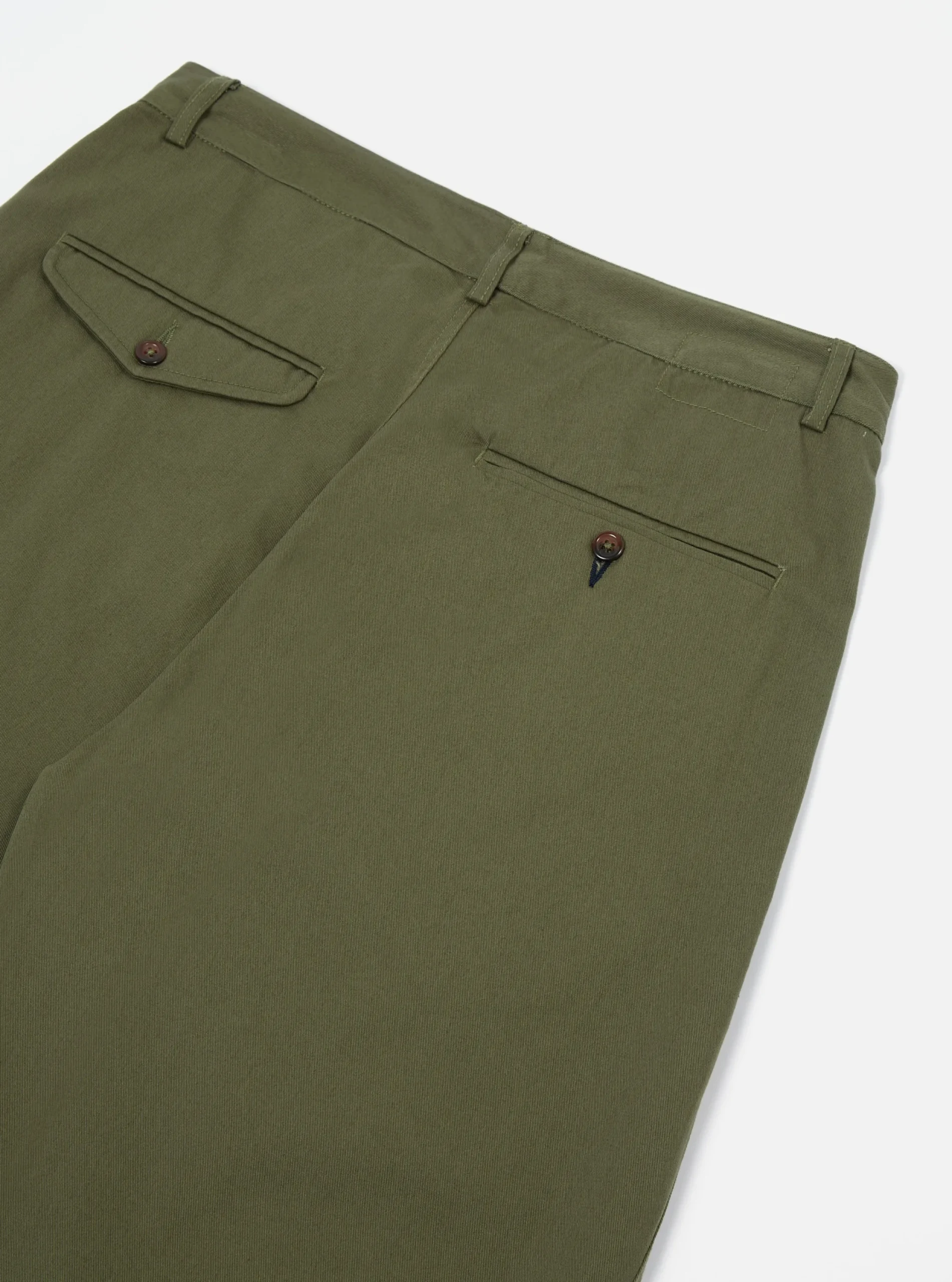 Shop Curved Pant In Light Olive Twill Men Suiting.