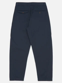 Hot Curved Pant In Navy Twill Men Suiting.