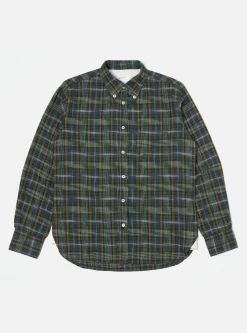 Flash Sale Daybrook Shirt In Green Ikat Twill Check Men Shirts.