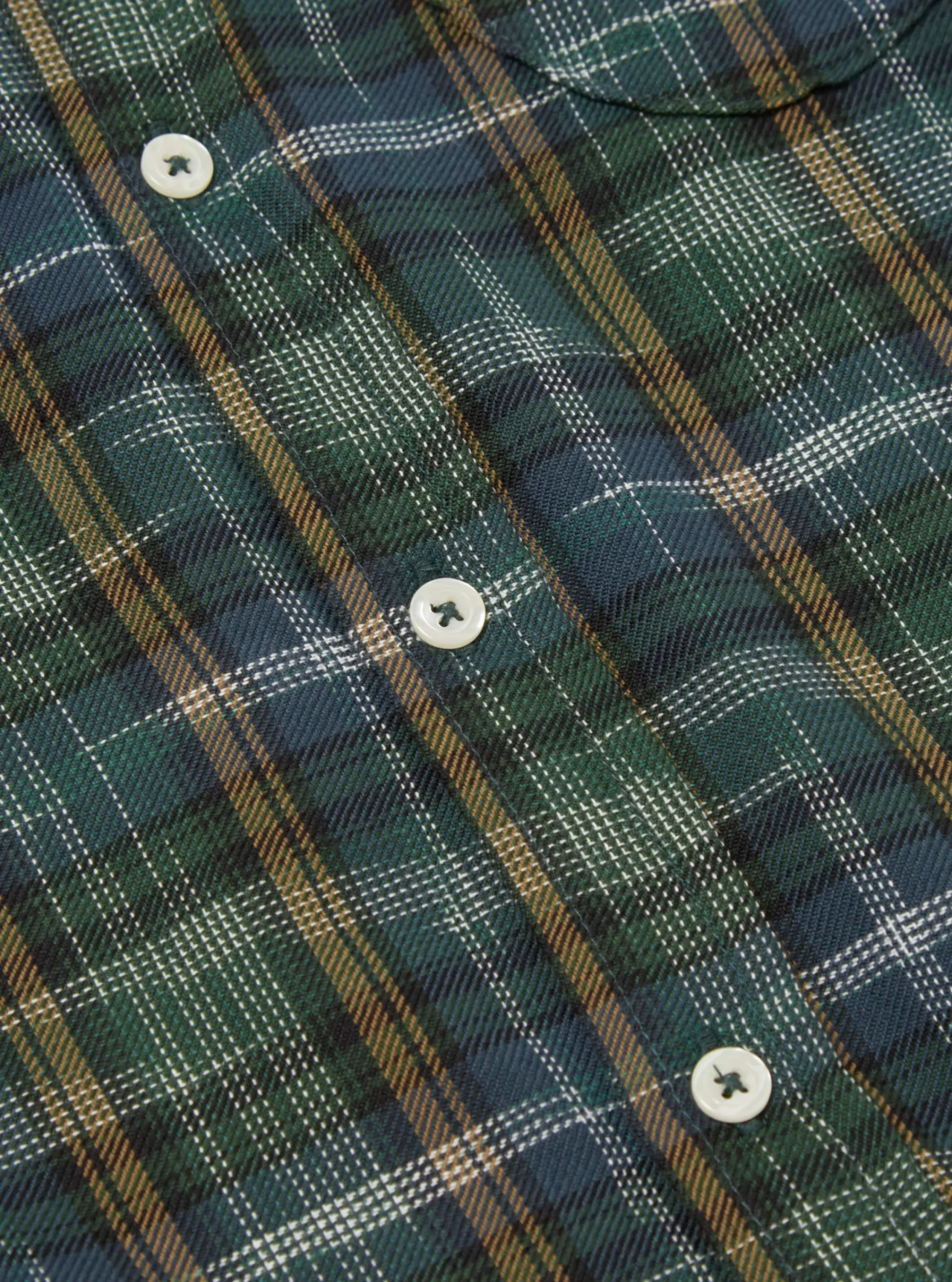 Flash Sale Daybrook Shirt In Green Ikat Twill Check Men Shirts.