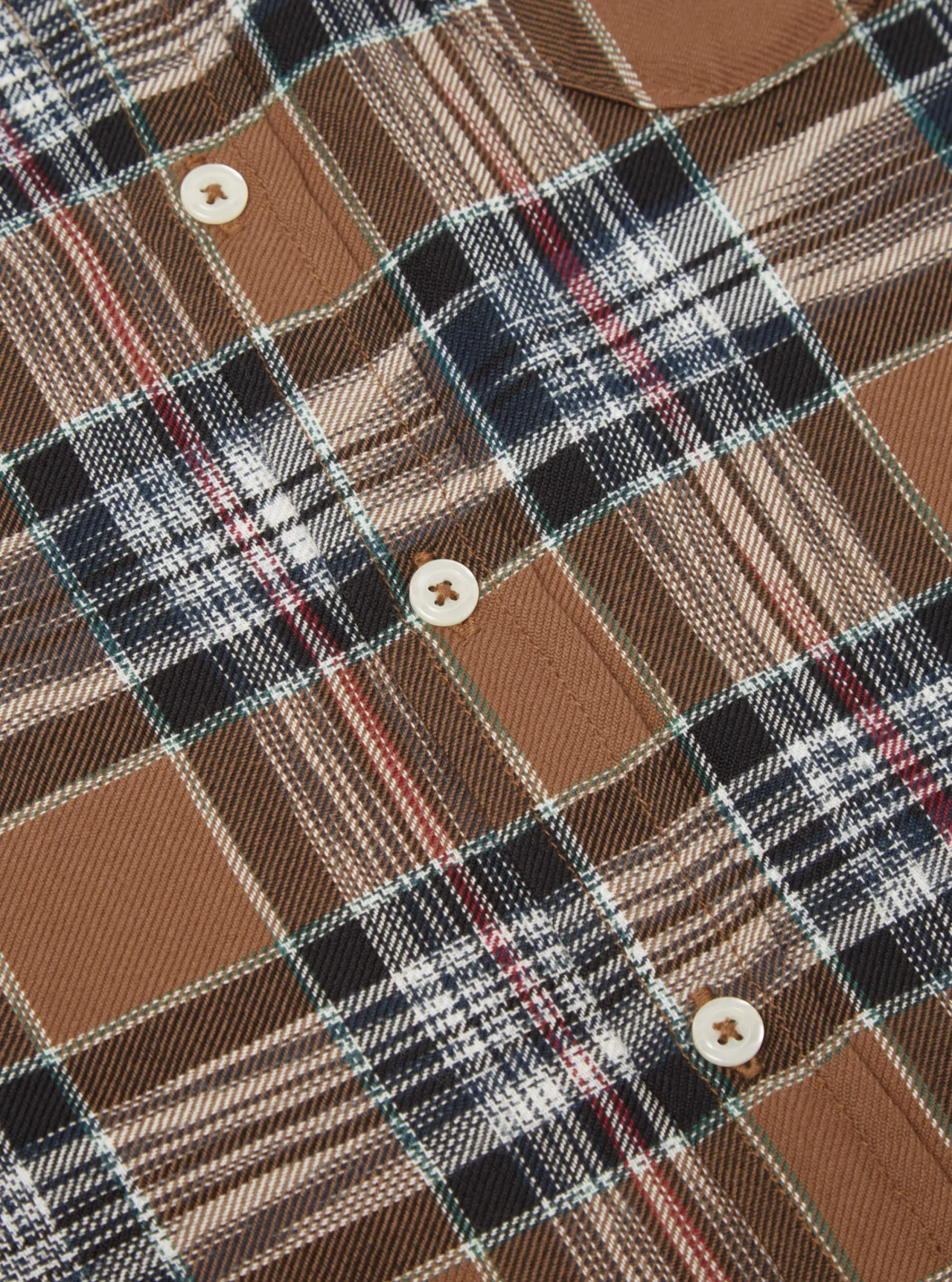 Shop Daybrook Shirt In Brown Ikat Twill Check Men Shirts.