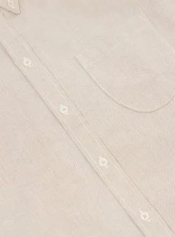 Best Sale Daybrook Shirt In Sand Organic Oxford Men Shirts.