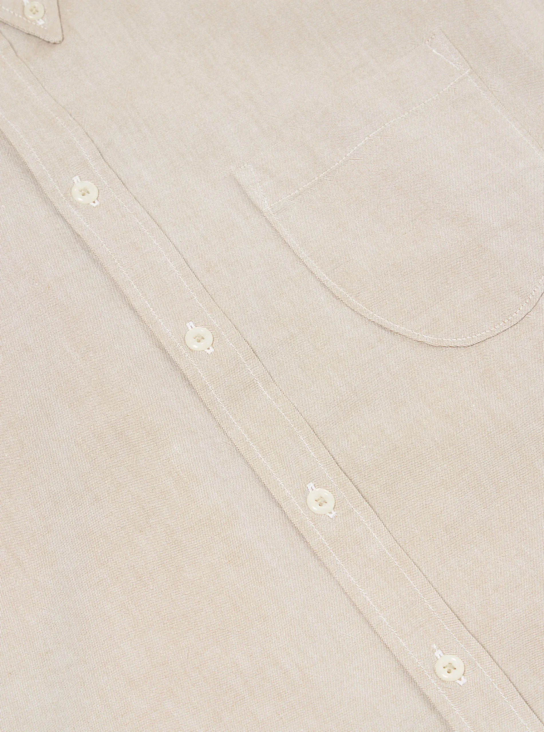 Best Sale Daybrook Shirt In Sand Organic Oxford Men Shirts.