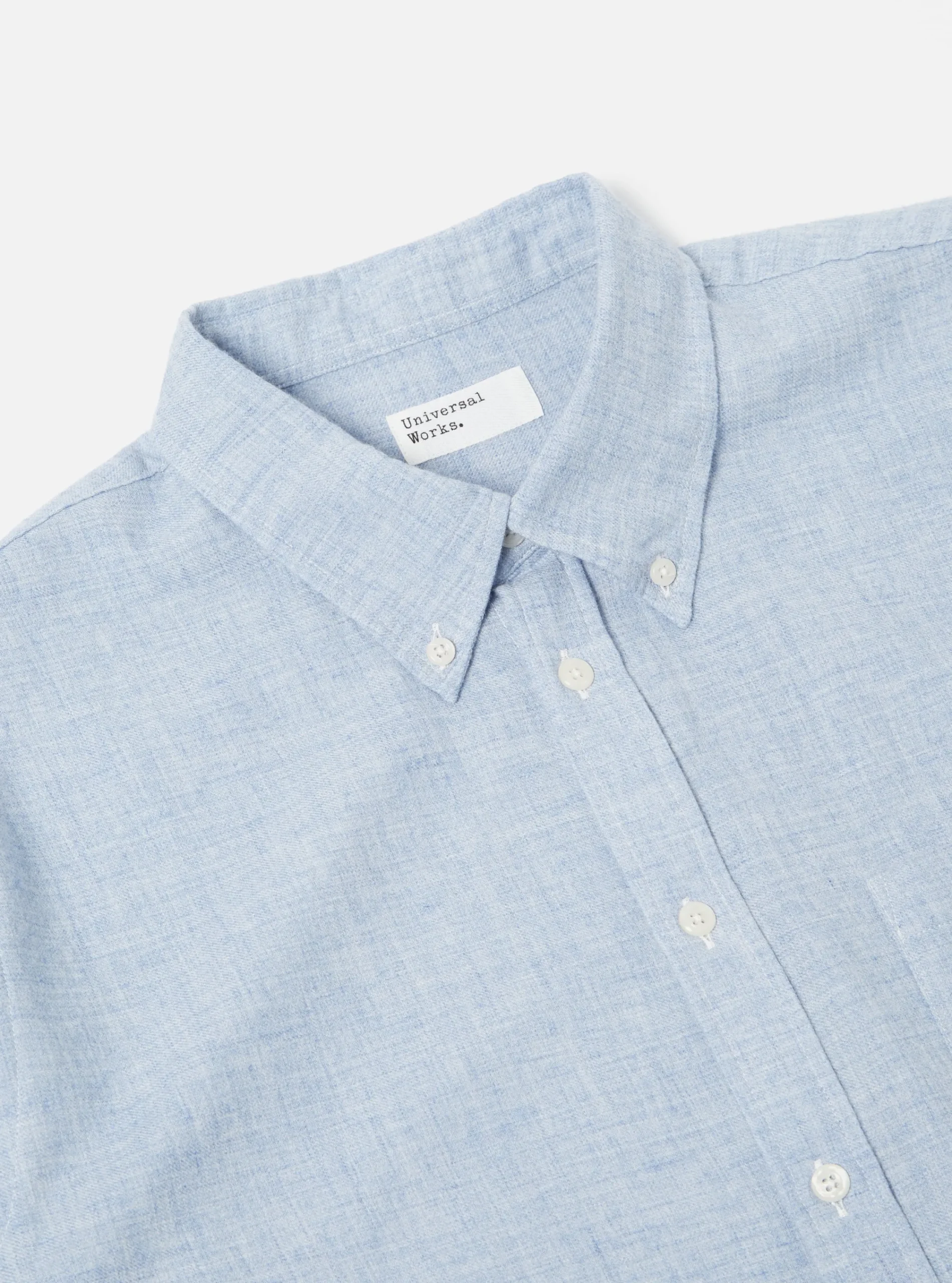 Sale Daybrook Shirt In Blue Brushed Cotton Wool Men Shirts.