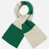 Best Sale Deluxe Football Scarf In Beige/Green Soft Wool Men Accessories.