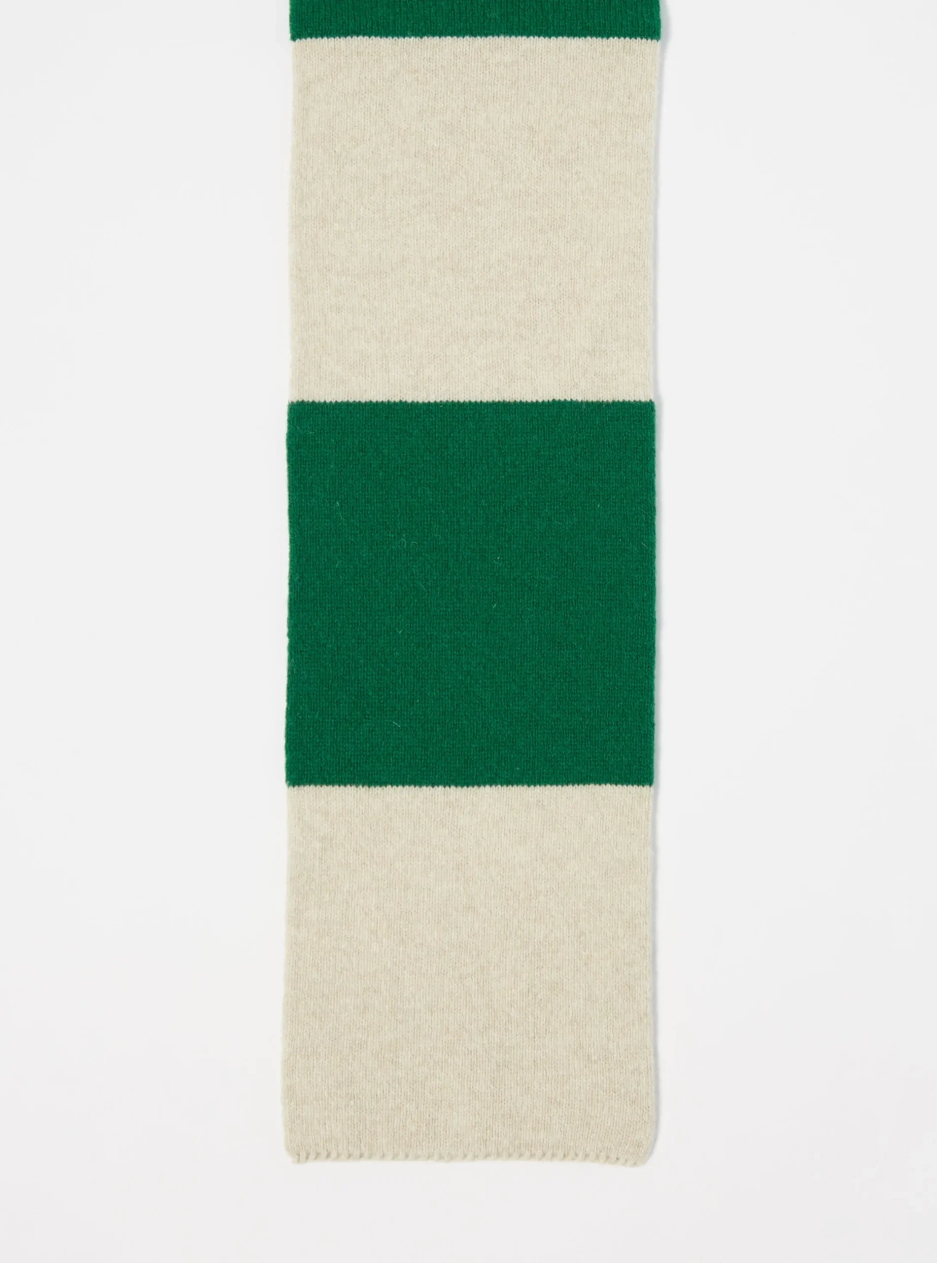 Best Sale Deluxe Football Scarf In Beige/Green Soft Wool Men Accessories.