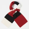 Online Deluxe Football Scarf In Black/Red/Ecru Soft Wool Men Accessories.