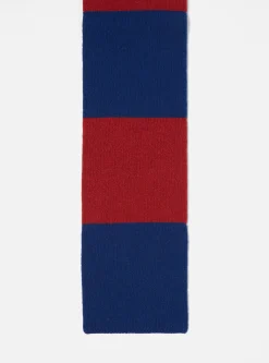 Store Deluxe Football Scarf In Red/Blue Soft Wool Men Accessories.