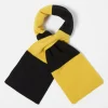 Discount Deluxe Football Scarf In Black/Yellow Soft Wool Men Accessories.