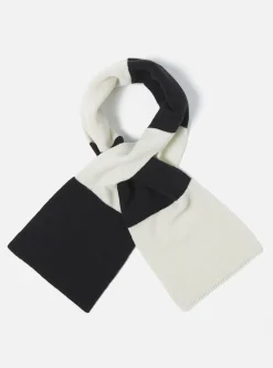 Cheap Deluxe Football Scarf In Ecru/Black Soft Wool Men Accessories.