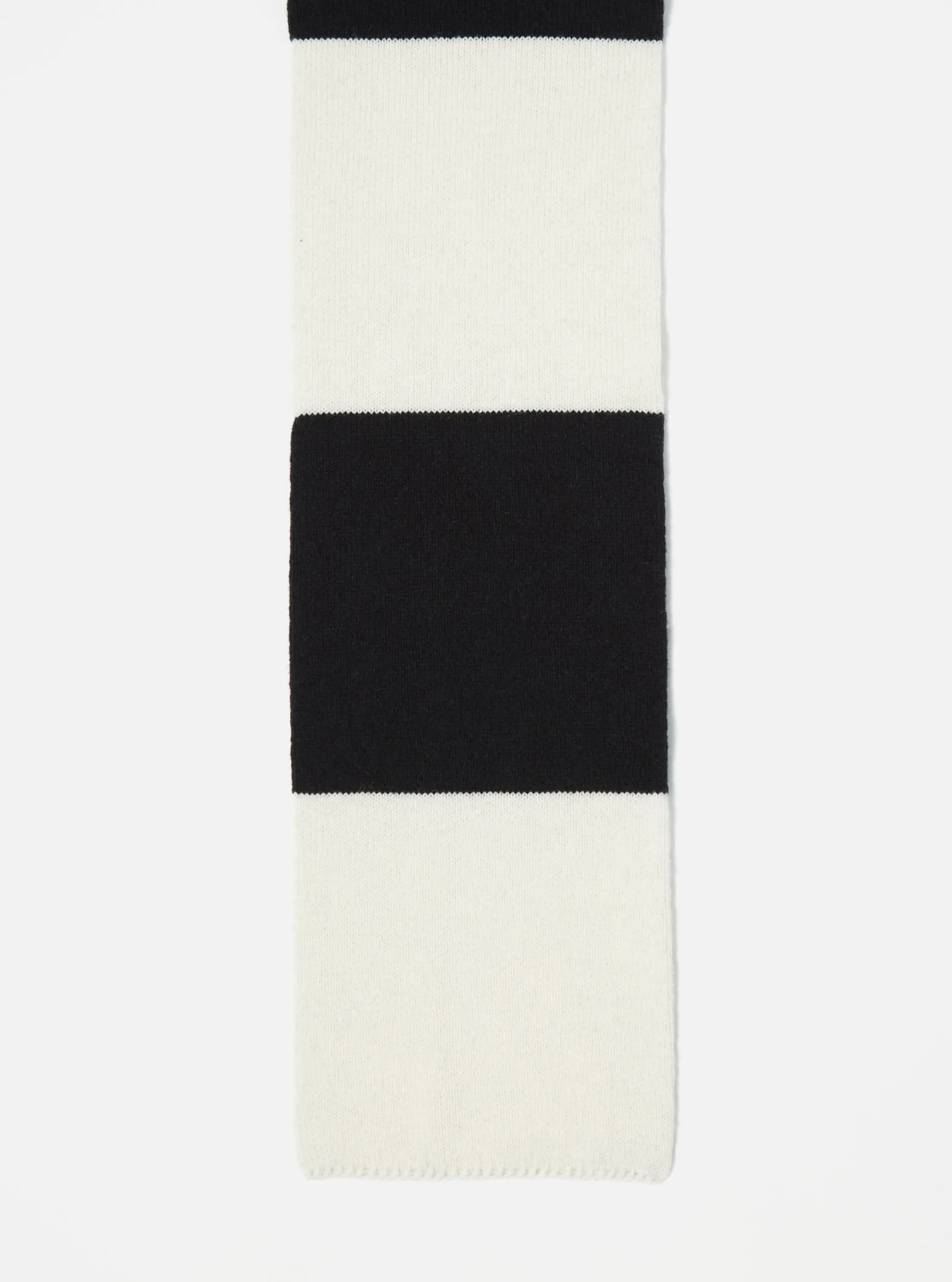 Cheap Deluxe Football Scarf In Ecru/Black Soft Wool Men Accessories.