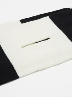 Cheap Deluxe Football Scarf In Ecru/Black Soft Wool Men Accessories.