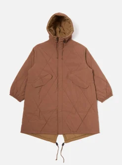 Sale Diamond Quilt Parka In Brown Recycled Nylon Men Coats & Outerwear.