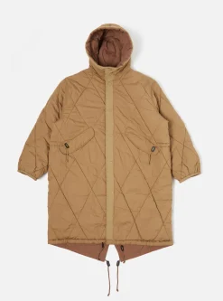 Sale Diamond Quilt Parka In Brown Recycled Nylon Men Coats & Outerwear.