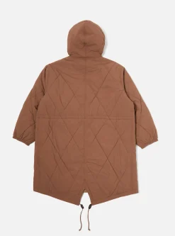 Sale Diamond Quilt Parka In Brown Recycled Nylon Men Coats & Outerwear.