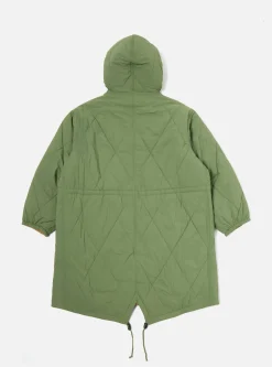 Clearance Diamond Quilt Parka In Green Recycled Nylon Men Coats & Outerwear.