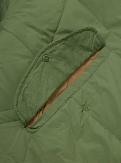 Clearance Diamond Quilt Parka In Green Recycled Nylon Men Coats & Outerwear.