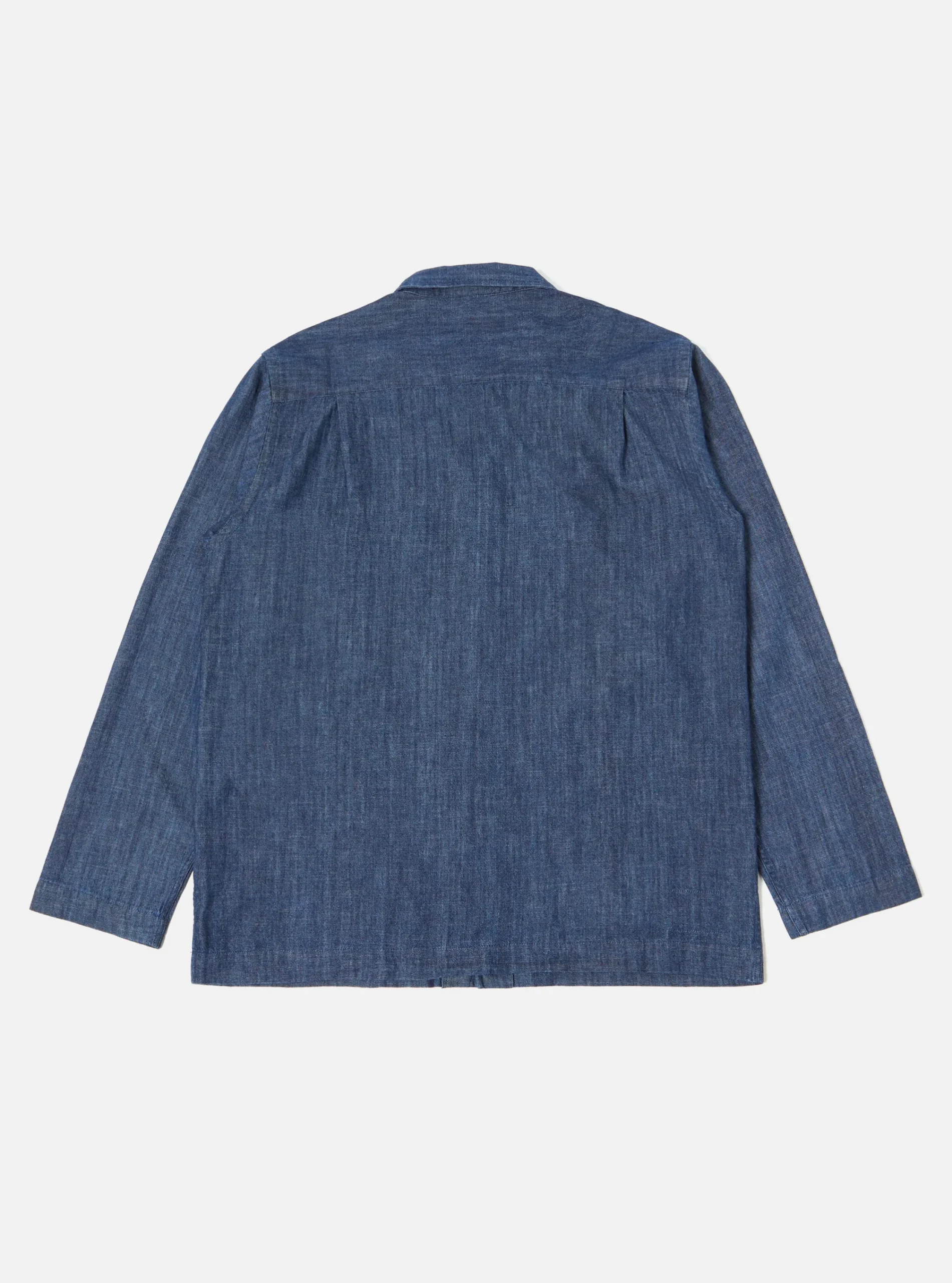 Clearance Dockside Overshirt In Indigo 6.5Oz Organic Denim Men Overshirts.